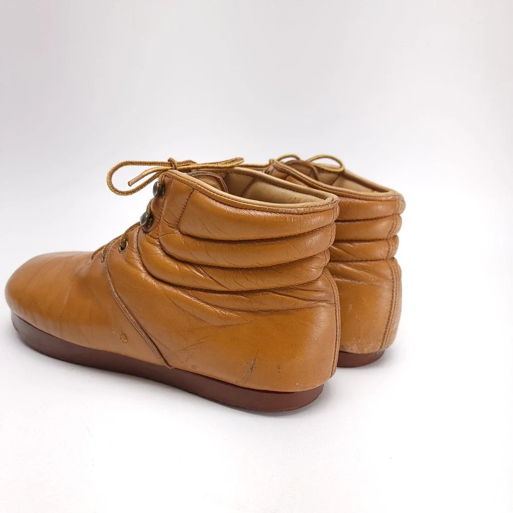Vintage Roots Men's Leather Shoes Boots‎ 10.5 M Natural Footwear Whiskey Brown
